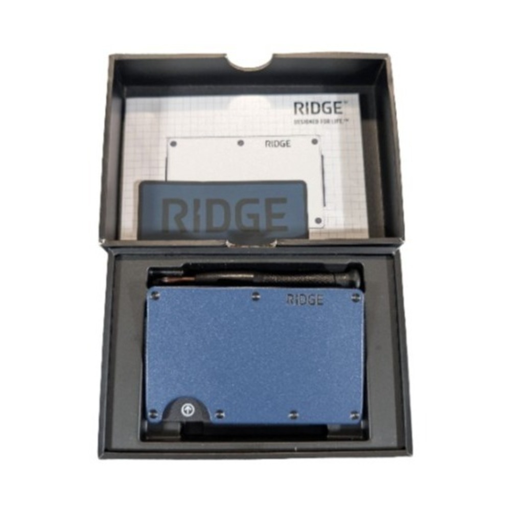 Mm7O Ridge Slim RFID Blocking Wallet Cash Strap - Dark Harbor Open Box